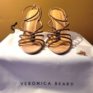 Veronica Beard Aneesha Twisted Crystal Embellished Strappy Stillettos